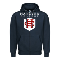 Navy hanover college Zipper Hoodie - linhVisuals