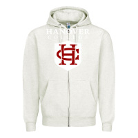 Oatmeal Heather hanover college Zipper Hoodie - linhVisuals