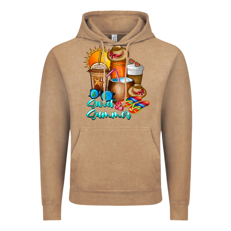 Sweet Summer Vintage Hoodie by CowhideDigitalArt | Teevron