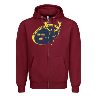 Burgundy munster rugby Zipper Hoodie - linhVisuals