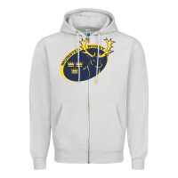 Dove Grey munster rugby Zipper Hoodie - linhVisuals