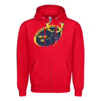 Red munster rugby Zipper Hoodie - linhVisuals