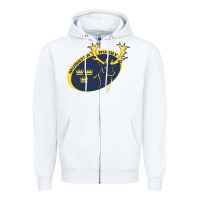White munster rugby Zipper Hoodie - linhVisuals