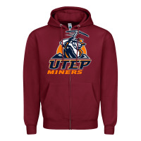 Burgundy utep gifts miners gifts Zipper Hoodie - linhVisuals