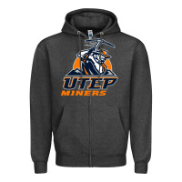 Charcoal Heather utep gifts miners gifts Zipper Hoodie - linhVisuals