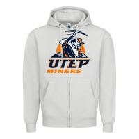 Dove Grey utep gifts miners gifts Zipper Hoodie - linhVisuals