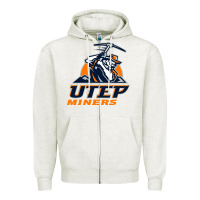 Oatmeal Heather utep gifts miners gifts Zipper Hoodie - linhVisuals