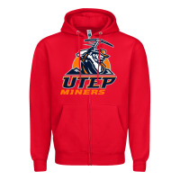 Red utep gifts miners gifts Zipper Hoodie - linhVisuals