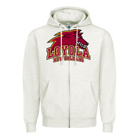 Oatmeal Heather loyola college prep Zipper Hoodie - linhVisuals