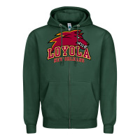 Sports Green loyola college prep Zipper Hoodie - linhVisuals
