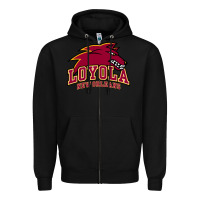 Black loyola college prep Zipper Hoodie - linhVisuals