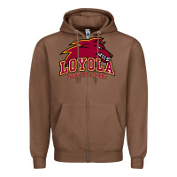 Chestnut loyola college prep Zipper Hoodie - linhVisuals