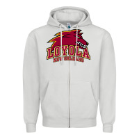 Dove Grey loyola college prep Zipper Hoodie - linhVisuals