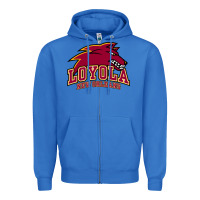 True Royal loyola college prep Zipper Hoodie - linhVisuals