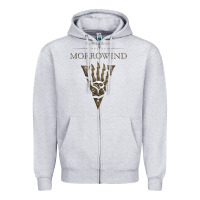 Heather Grey morrowind Zipper Hoodie - linhVisuals