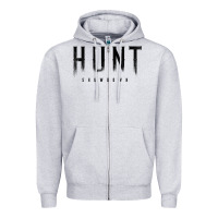 Heather Grey hunt showdown Zipper Hoodie - linhVisuals