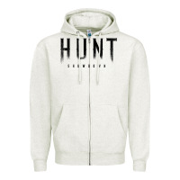 Oatmeal Heather hunt showdown Zipper Hoodie - linhVisuals