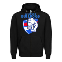 Black western bulldogs Zipper Hoodie - linhVisuals
