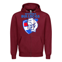 Burgundy western bulldogs Zipper Hoodie - linhVisuals