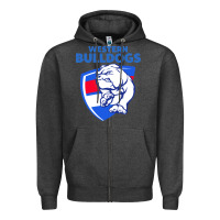 Charcoal Heather western bulldogs Zipper Hoodie - linhVisuals