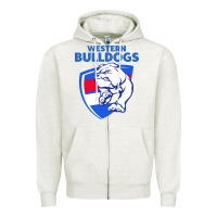 Oatmeal Heather western bulldogs Zipper Hoodie - linhVisuals