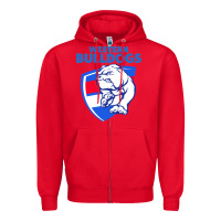 Red western bulldogs Zipper Hoodie - linhVisuals