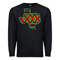 Black Texas Map With Aztec Background Premium Sweatshirt - JahusDesignShop