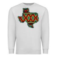 Dove Grey Texas Map With Aztec Background Premium Sweatshirt - JahusDesignShop