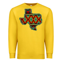 Lemon Texas Map With Aztec Background Premium Sweatshirt - JahusDesignShop