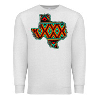 Oatmeal Heather Texas Map With Aztec Background Premium Sweatshirt - JahusDesignShop
