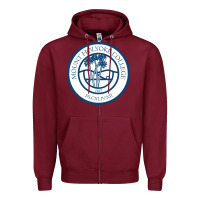 Burgundy mount holyoke college Zipper Hoodie - linhVisuals