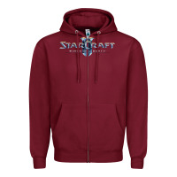 Burgundy starcraft Zipper Hoodie - linhVisuals