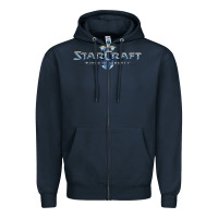 Navy starcraft Zipper Hoodie - linhVisuals