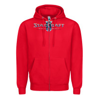 Red starcraft Zipper Hoodie - linhVisuals