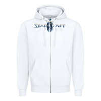 White starcraft Zipper Hoodie - linhVisuals