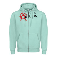 Seafoam autistic punk Zipper Hoodie - linhVisuals