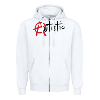 White autistic punk Zipper Hoodie - linhVisuals