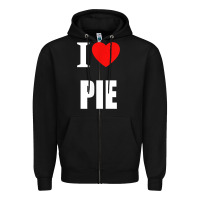 Black retro vintage classic i love pie for pie lovers cooks chefs t shirt Zipper Hoodie - linhVisuals