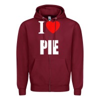 Burgundy retro vintage classic i love pie for pie lovers cooks chefs t shirt Zipper Hoodie - linhVisuals