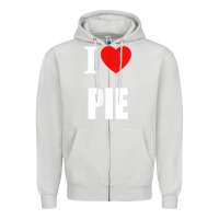 Dove Grey retro vintage classic i love pie for pie lovers cooks chefs t shirt Zipper Hoodie - linhVisuals