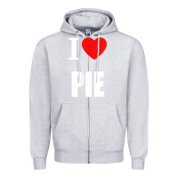 Heather Grey retro vintage classic i love pie for pie lovers cooks chefs t shirt Zipper Hoodie - linhVisuals