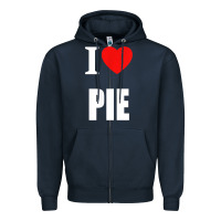 Navy retro vintage classic i love pie for pie lovers cooks chefs t shirt Zipper Hoodie - linhVisuals