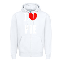 White retro vintage classic i love pie for pie lovers cooks chefs t shirt Zipper Hoodie - linhVisuals