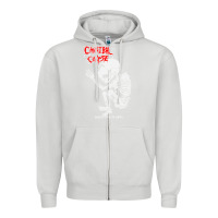 Dove Grey butchered at birth Zipper Hoodie - linhVisuals