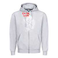 Heather Grey butchered at birth Zipper Hoodie - linhVisuals