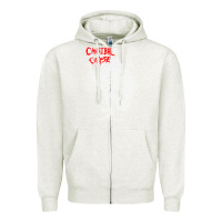 Oatmeal Heather butchered at birth Zipper Hoodie - linhVisuals