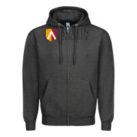 Charcoal Heather Austin College Zipper Hoodie - linhVisuals