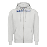 Dove Grey Baruch College Zipper Hoodie - linhVisuals