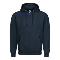 Navy Baruch College Zipper Hoodie - linhVisuals