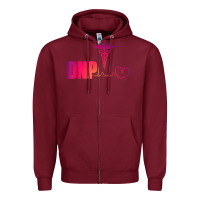 Burgundy dnp doctor of nursing practice heartbeat color rn nurse Zipper Hoodie - linhVisuals